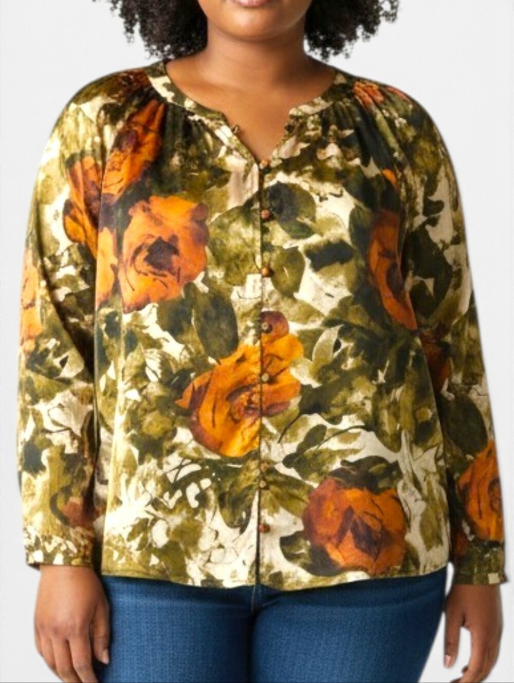 Skies Are Blue Button Up Blouse